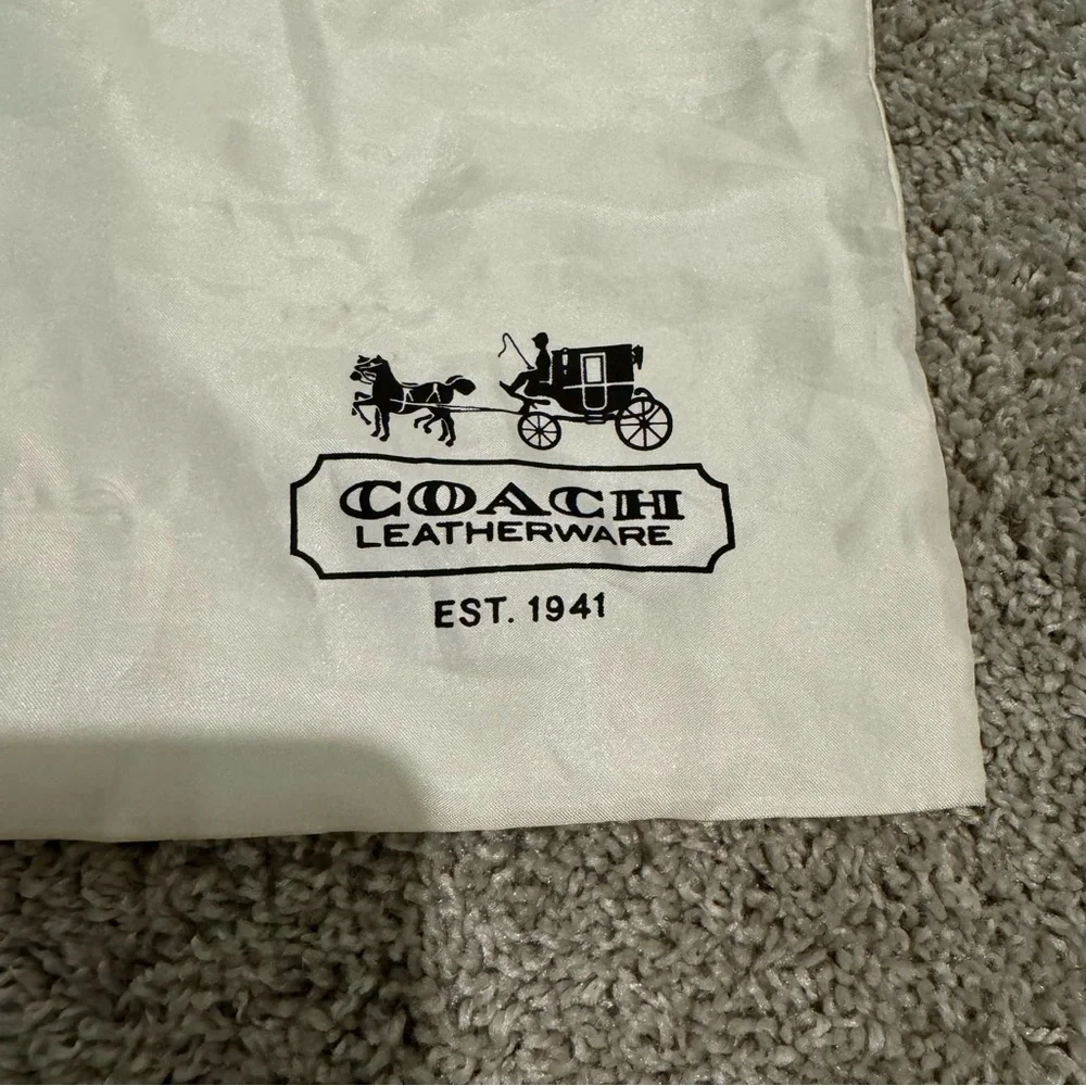 Like 🆕 Coach 23” x 19” vintage satin ivory large drawstring dust bag